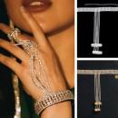 【即納】ラインストーンフィンガーブレスレットD20115