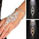 【即納】ラインストーンフィンガーブレスレットD20117