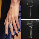 【即納】ラインストーンフィンガーブレスレットD20133