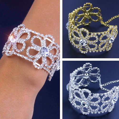 【即納】ラインストーンブレスレットD20313