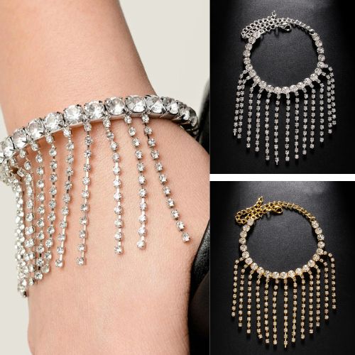 【即納】ラインストーンブレスレットD20327