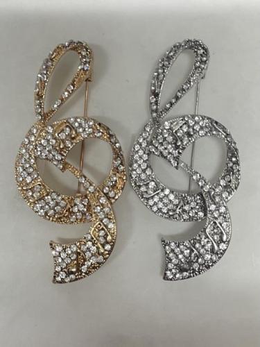 【即納】音符ブローチ 06669