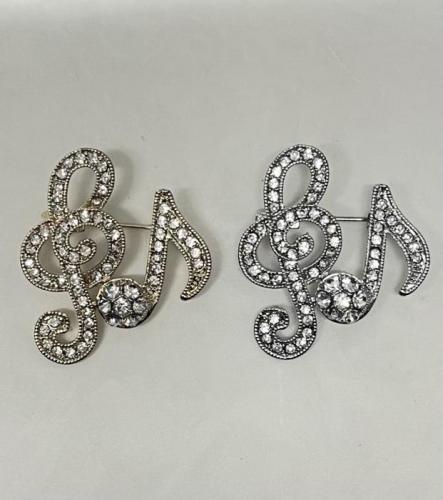 【即納】音符ブローチ 06657