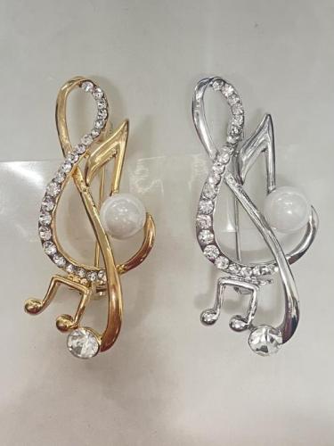 【即納】音符ブローチ 06662