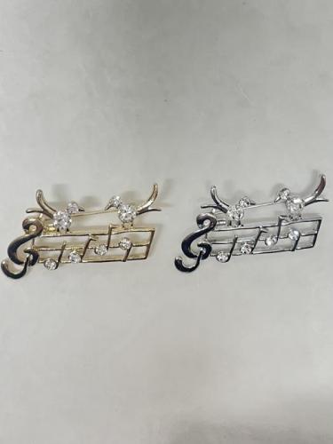 【即納】音符ブローチ 06659