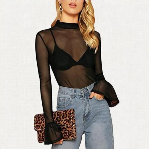 【予約商品】レース長袖メッシュシャツ インナー用セクシーベスト110019