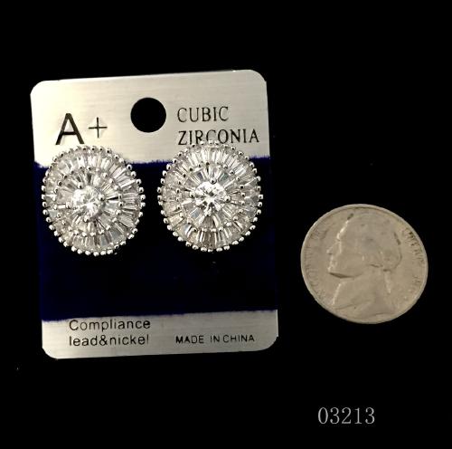 ジュエリーのような輝き・CZダイヤ使用・イヤリング03213【キュービックジルコニア】