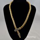 蛇モチーフ　ネックレス、ブレスレット【2色展開】012341